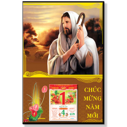 lịch gỗ chúa chăn chiên