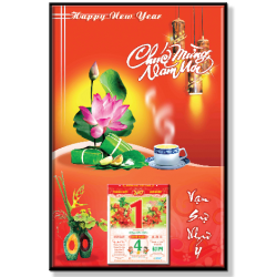 lịch gỗ hoa sen
