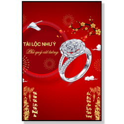 lịch gỗ tiệm vàng mẫu 07