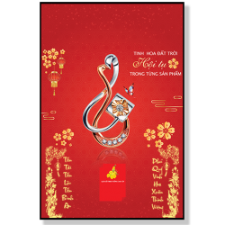 lịch gỗ tiệm vàng mẫu 08
