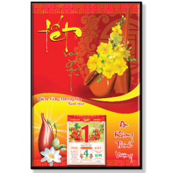 lịch gỗ treo tường hoa mai